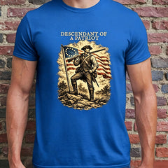 Descendant of a Patriot Shirt, Custom Revolutionary War Ancestor Tee, America 250 Shirt