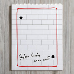 King And Queen Custom Couples Photo How Luck We Are - Personalized Photo Rectangle Building Brick