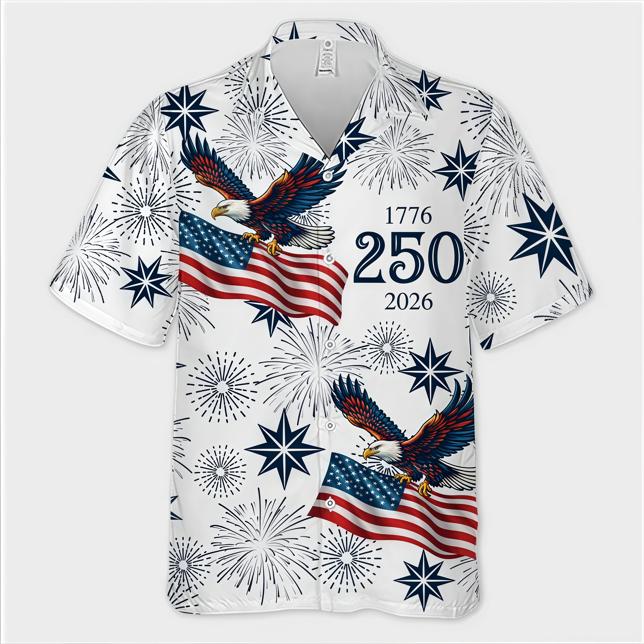 USA 250th Anniversary 1776‑2026 Eagle Flag Firework Shirt