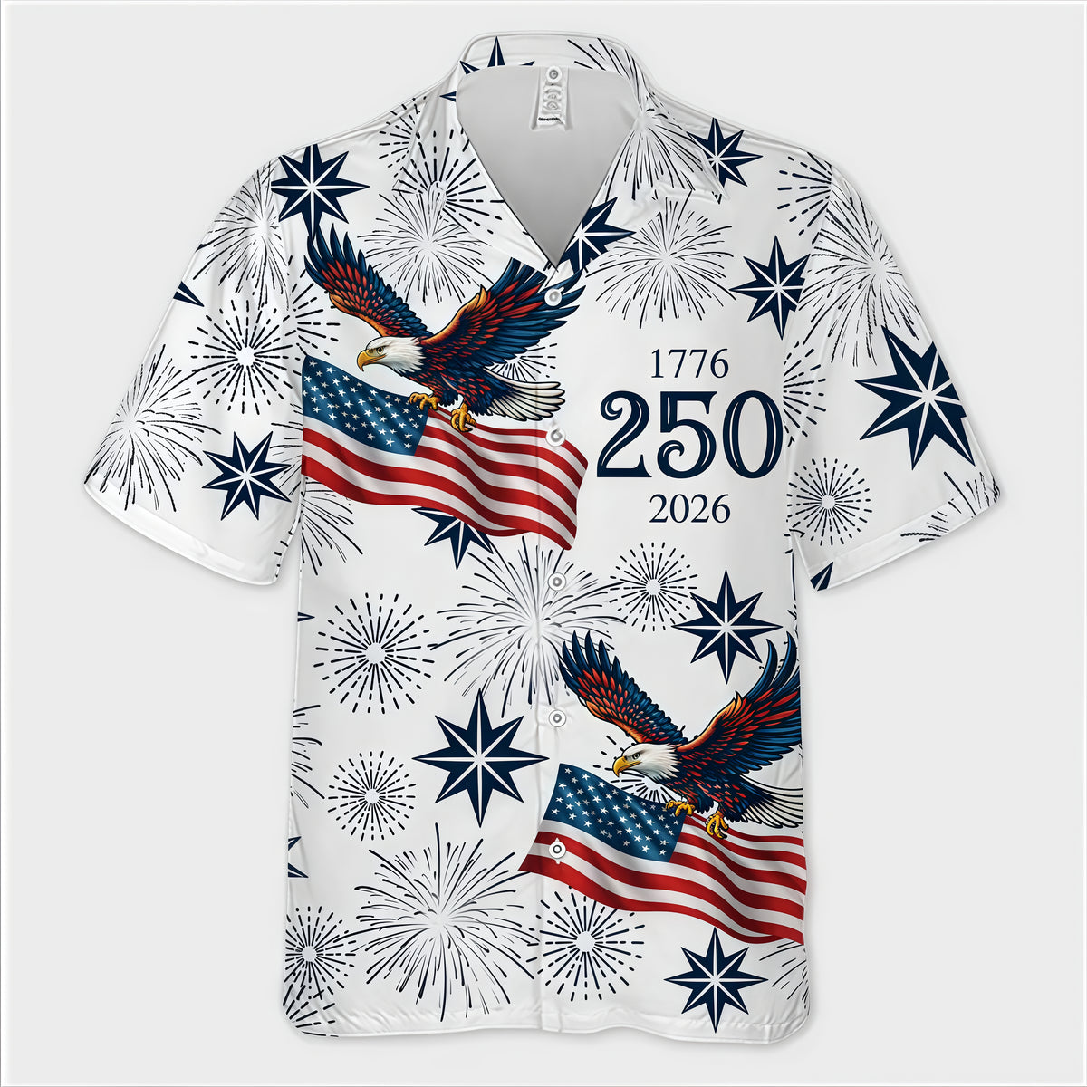 USA 250th Anniversary 1776‑2026 Eagle Flag Firework Shirt