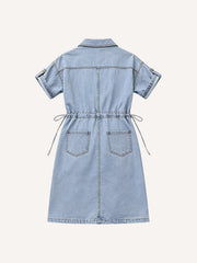 2026 New Lapel Washed Dress