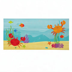 Cartoon Underwater Crab Kids' 30x60 Beach Towel