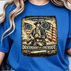 Descendant of Patriot Shirt | 250th Anniversary USA Heritage Tee