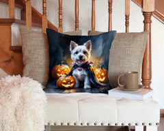 west highland terrier halloween throw pillow with insert - product photo 5 of 8