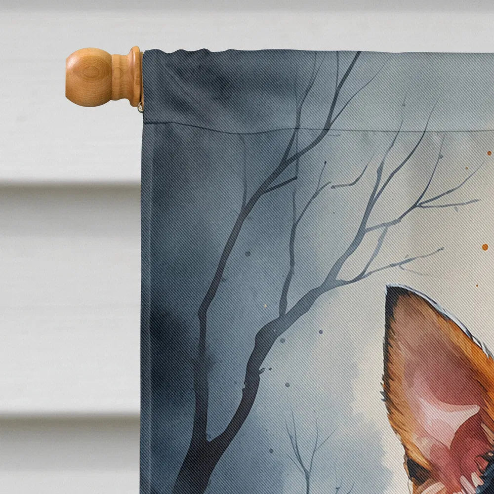 miniature pinscher puppy halloween house flag - product photo 3 of 8