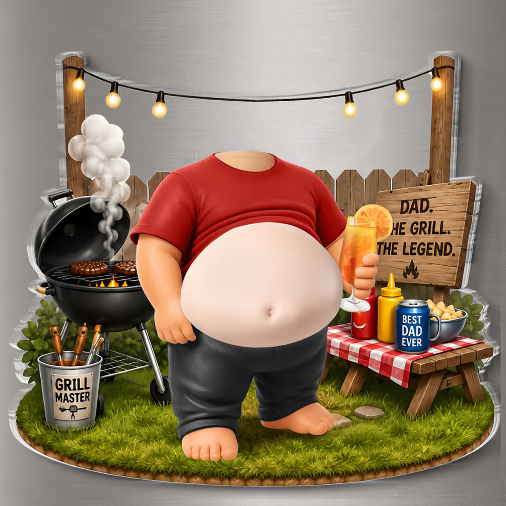 Best Dad Ever & Grill Legend– Personalized Father's Day Funny Gifts For Dad, Grandpa