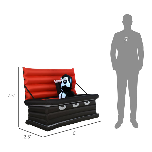 Inflatable vampire and coffin - product photo 2 of 6