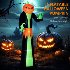 9 ft inflatable pumpkin ghost with LED 9 Ft