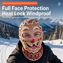 Christmas Balaclava Full Face Mask for Men Women – Funny Santa Thermal Ski Mask, Windproof Warm Fleece Winter Face Cover with Neck Protection, Holiday Gift