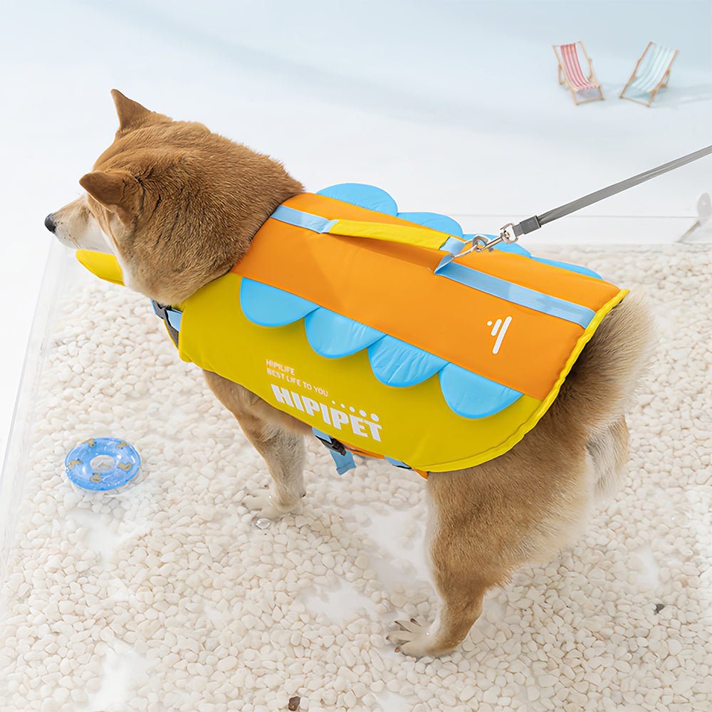 Summer dog life jacket with super buoyancy dog swimming suit for small, medium and large-sized dogs Golden retriever swimming