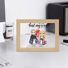 The best day ever Wooden Framed