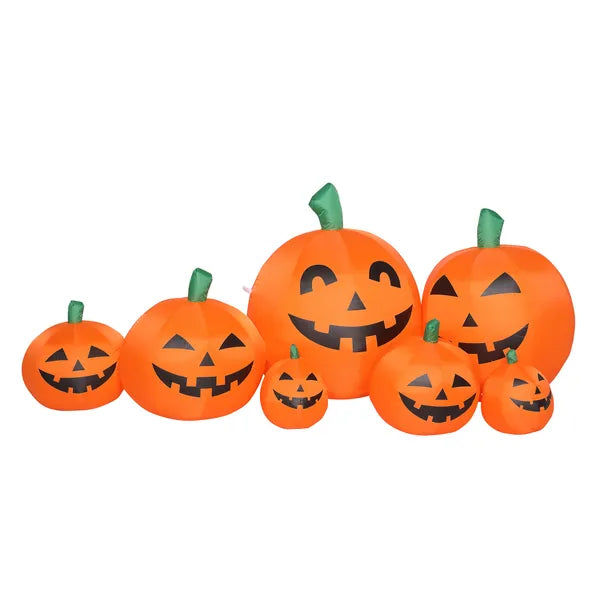 7 ft inflatable pumpkin garland with LED string lights - product photo 3 of 6