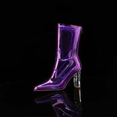 Transparent LED Luminous Platform Heels, Glow In Dark Party Shoes For Women, Non-Slip Casual Nightclub Festival Heels