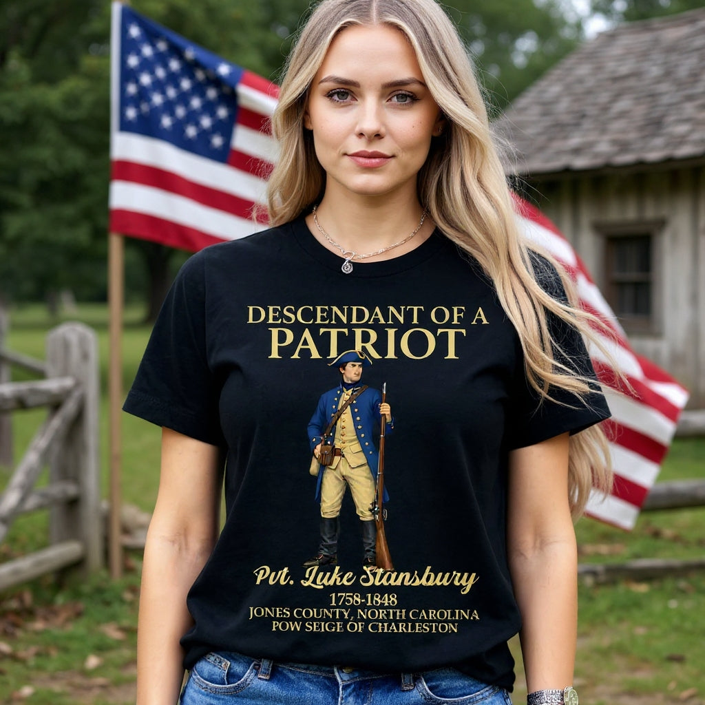 Custom Name Descendant of a Patriot Dark Shirt | Personalized 250 Years USA Sweatshirt | Patriotic Tee