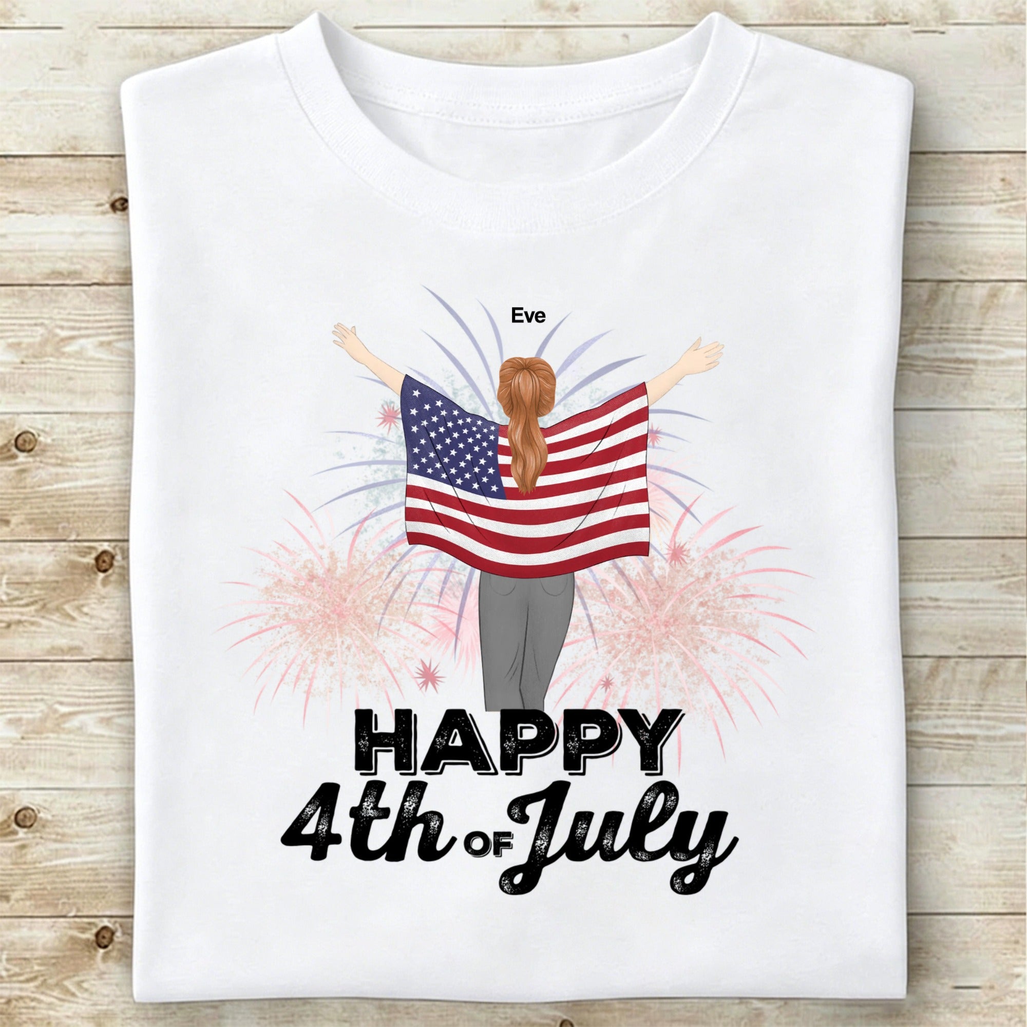 Custom Happy 4th of july With glory T-shirts