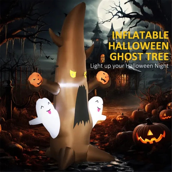 Cute ghost tree Halloween inflatable with LED - product photo 4 of 6