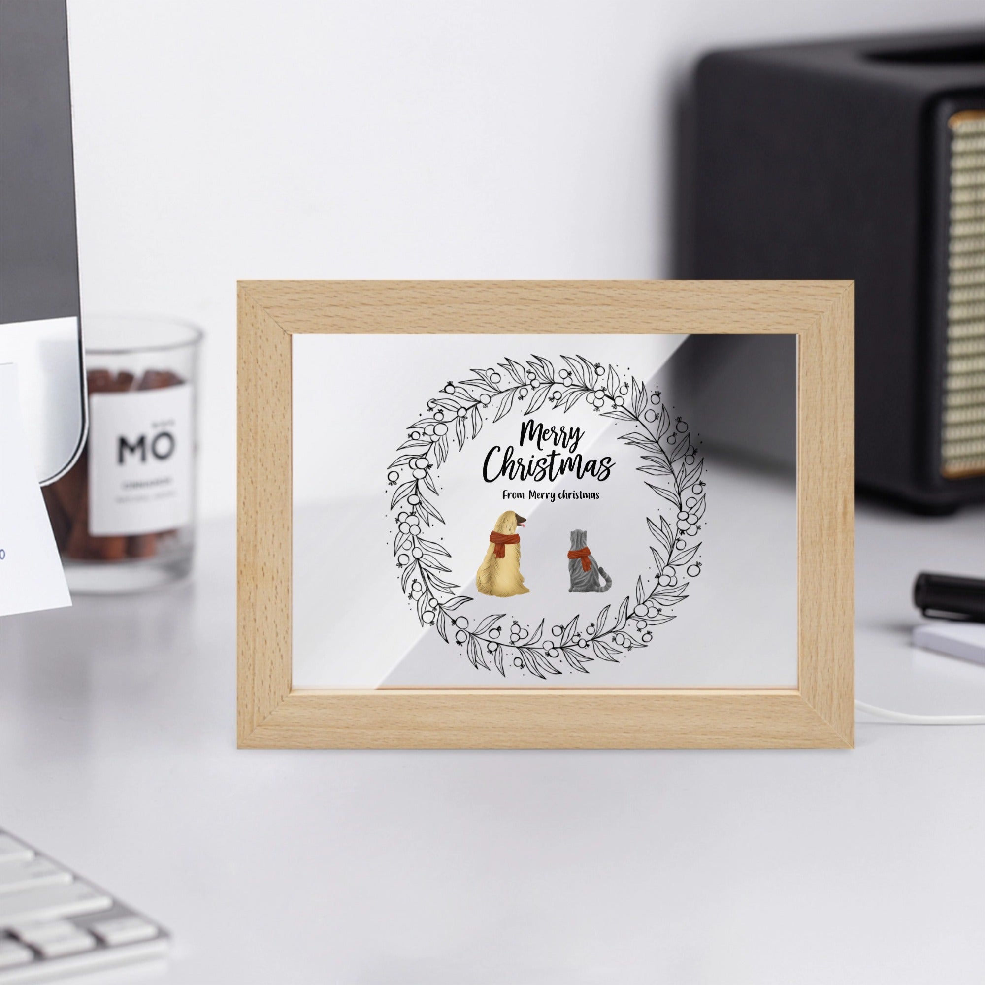 Merry christmas Wooden Framed