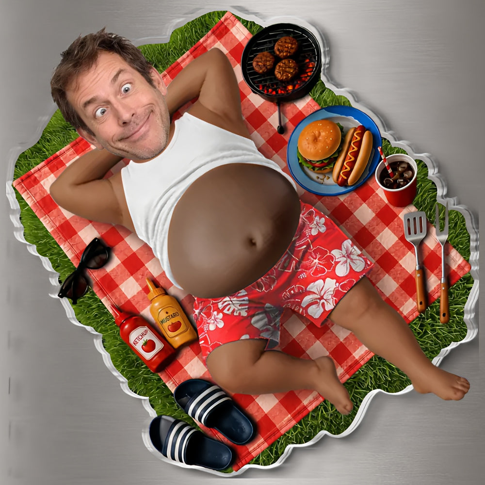 Living the Grill Life– Personalized Father's Day Funny Gifts For Dad, Grandpa