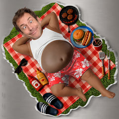 Living the Grill Life– Personalized Father's Day Funny Gifts For Dad, Grandpa