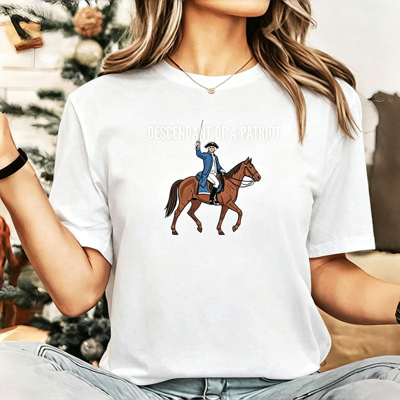 Custom Descendant of a Patriot Shirt: Personalized Revolutionary War Ancestor Tee