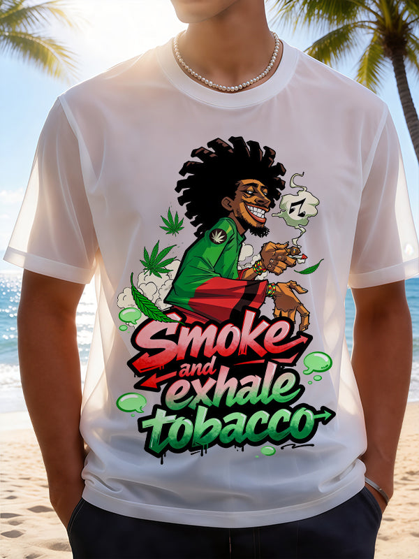 Vintage Reggae Smoke and exhale tobacco Graphic T-Shirt