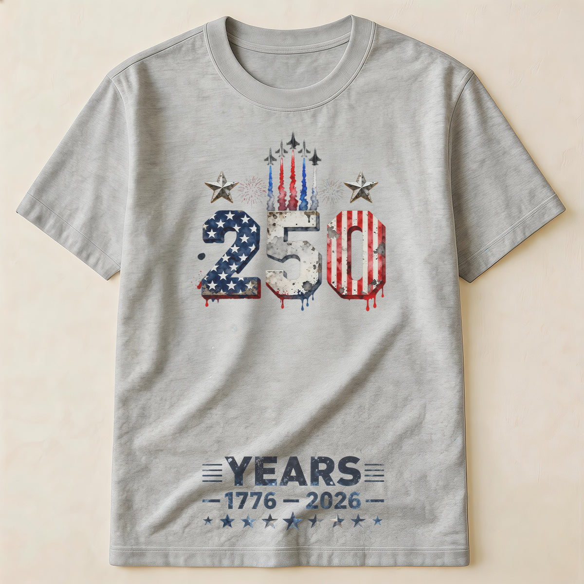 "Star-Studded" Dog 250th Anniversary Short-Sleeve T-Shirt