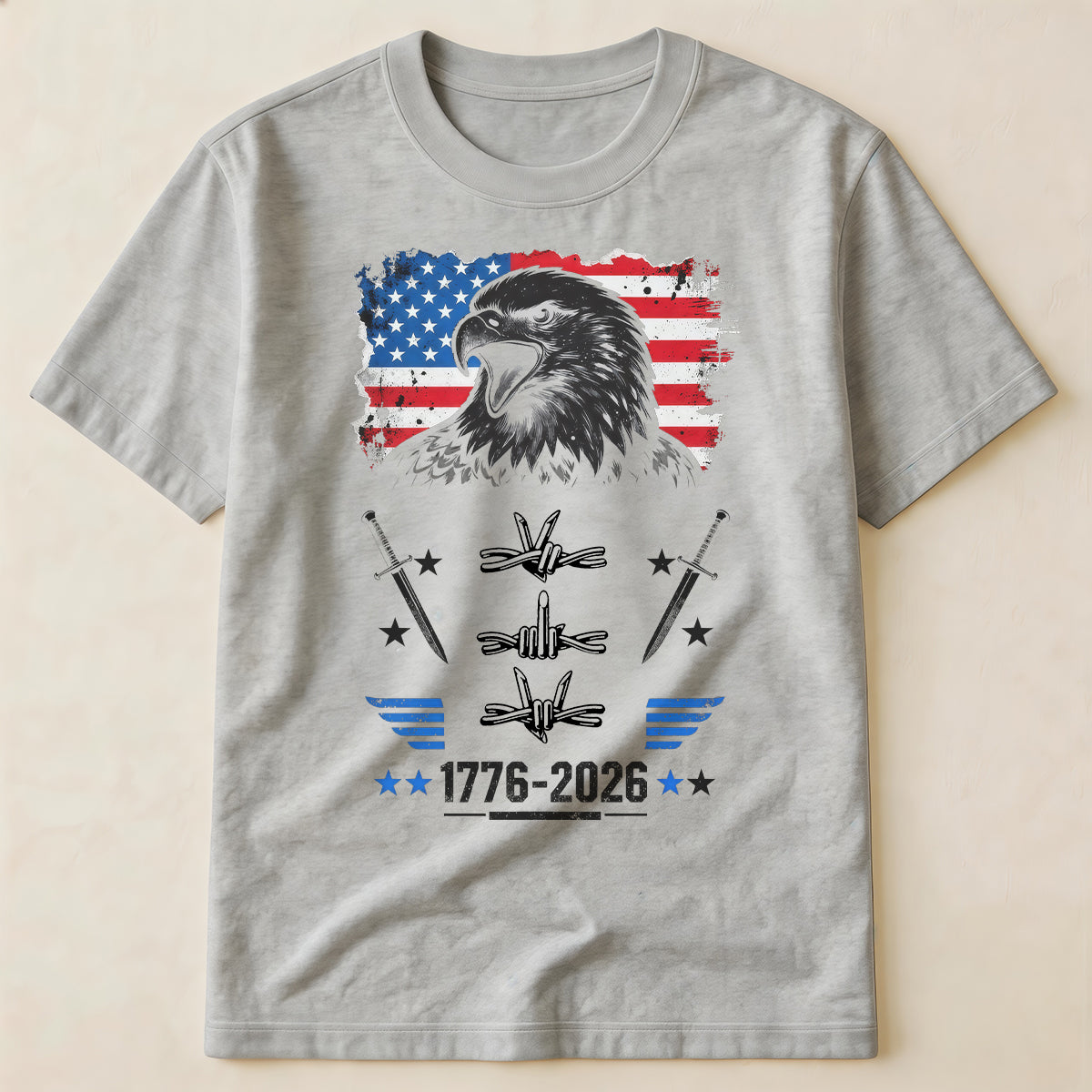 USA Eagle 1776-2026 Patriotic Shirt | American 250 Year Independence Middle Finger Graphic T-Shirt
