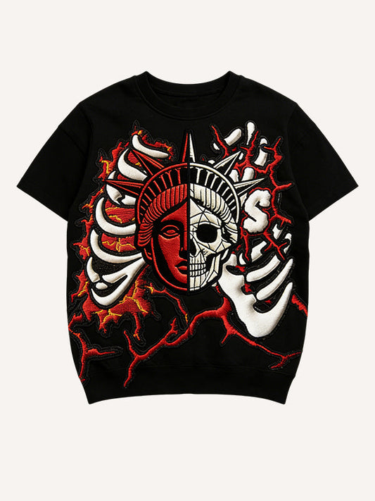 Statue of Liberty Doesn't Necessarily Mean Freedom Print Short-Sleeve