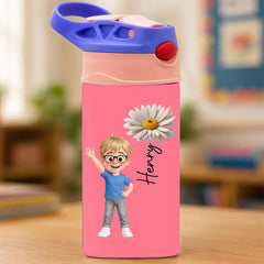 Custom Kids Insulated Water Bottle - Personalized Back To School Gifts For Kids - New Year New Adventures