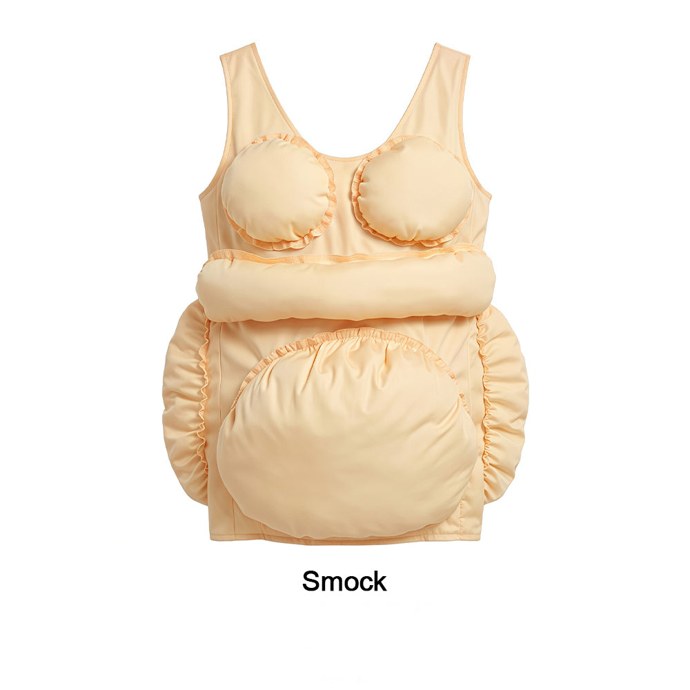 Fake Belly Fat Suit, One Second Chubby Body Costume Vest, Funny Inflated Body Suit for Halloween Cosplay Party Prank