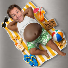 Leopard Shorts & Beach Drinks– Personalized Father's Day Funny Gifts For Dad, Grandpa