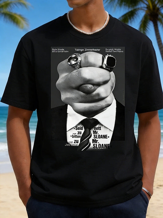 Vintage Mobster Fist & Suit Graphic T-Shirt