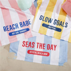 Sunkissed Stripes Personalized 30x60 Beach Towel