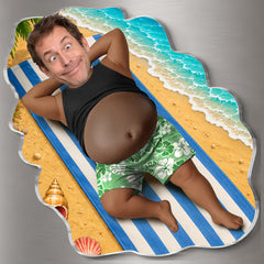 Leopard Print & Beach Naps– Personalized Father's Day Funny Gifts For Dad, Grandpa