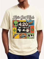 High-grade Cotton 420 Theme Printed Short Sleeve