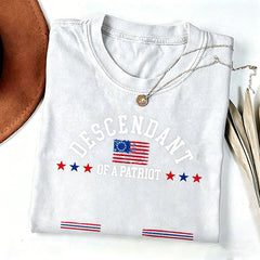 Personalized Descendant of a Patriot TShirt, Daughters of the American Revolution, Sons of the American Revolution Shirt