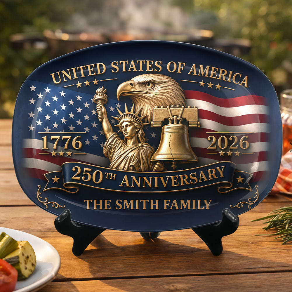 USA 250th Anniversary 1776-2026 Statue of Liberty Eagle Liberty Bell Patriotic Emblem