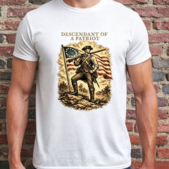 Descendant of a Patriot Shirt, Custom Revolutionary War Ancestor Tee, America 250 Shirt