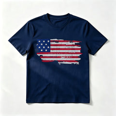 Personalized Multi-Dog American Flag Shirt – Custom Pet Name Cartoon T-Shirt