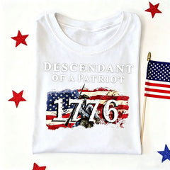 Descendant of a Patriot Shirt, Revolutionary War Heritage Tee, Vintage American Revolution Gift