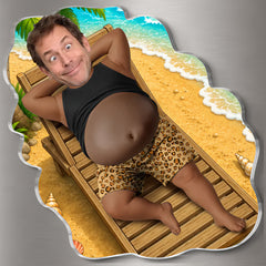 Livin' the Easy Beach Life– Personalized Father's Day Funny Gifts For Dad, Grandpa