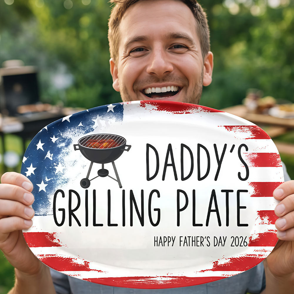 Custom Platter - Personalized Father's Day Birthday Gifts For Dad, Grandpa - Built On Food And Love