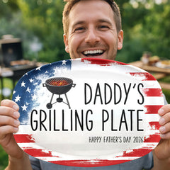 Custom Platter - Personalized Father's Day Birthday Gifts For Dad, Grandpa - Built On Food And Love