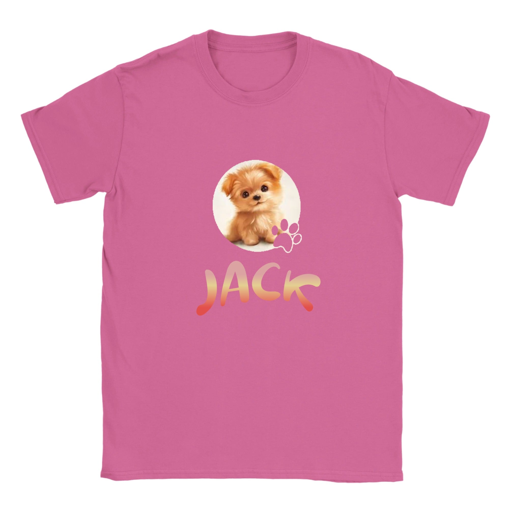 Pet Photo with name in Gradient Finish Tee