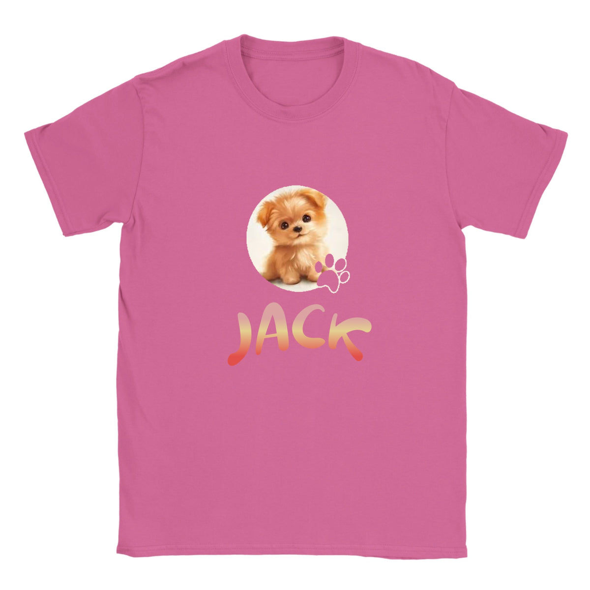 Pet Photo with name in Gradient Finish Tee