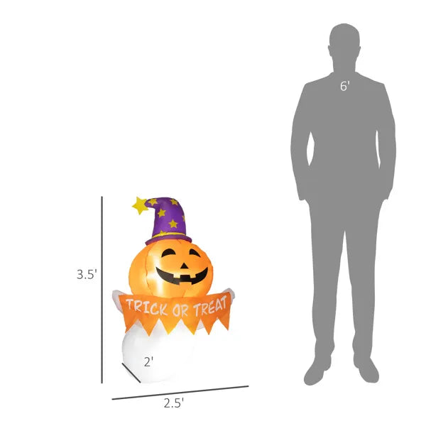 Orange face ghost window inflatable - product photo 2 of 6