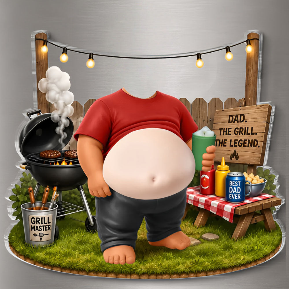 Best Dad Ever & Grill Legend– Personalized Father's Day Funny Gifts For Dad, Grandpa