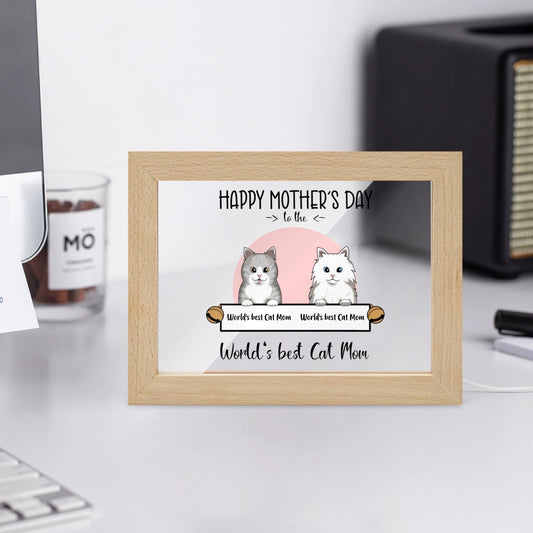 World‘s best Cat Mom Wooden Framed