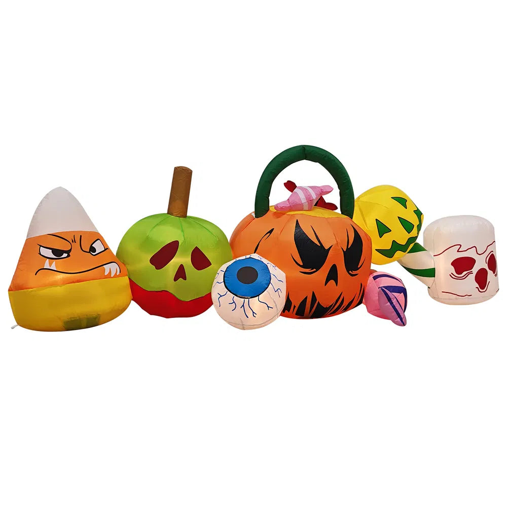 8 ft inflatable pumpkin and candy scene - product photo 6 of 6