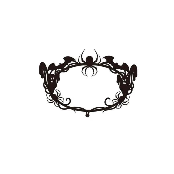 Gothic bat spiderweb ghost iron wall hanging 1 Piece